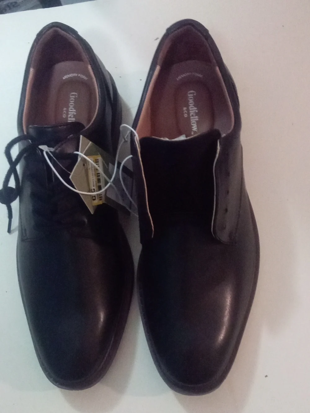 Goodfellow & Co Men's Black Leather Dress Shoes 9 1/2 NWT $40:Missing 1 Lace